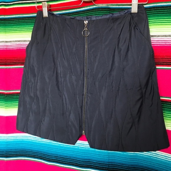 Topshop Premium Quilted Zip Skirt Mini Hardware - Picture 5 of 8